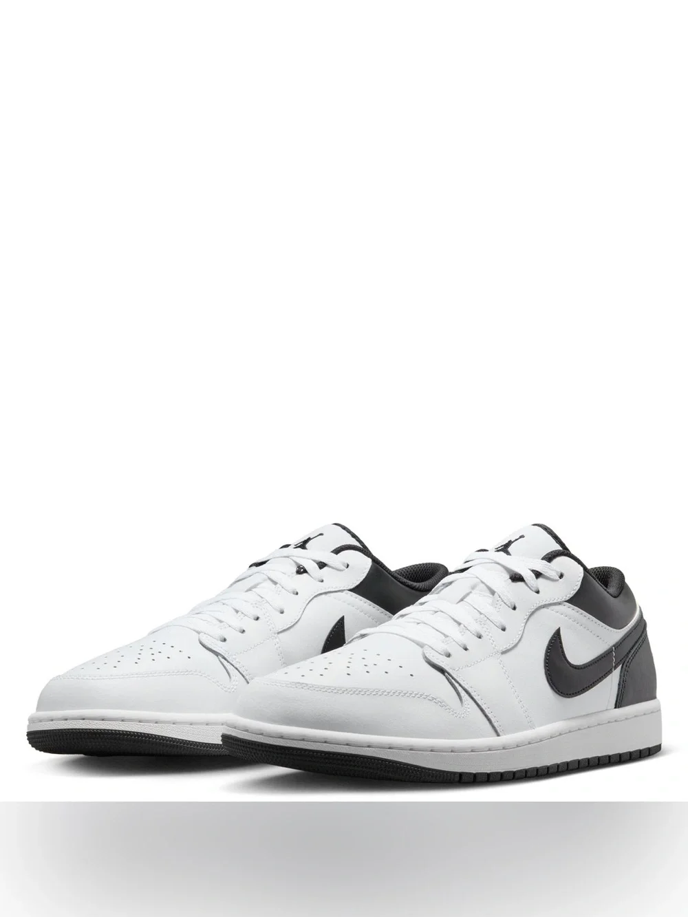 Jordan 1 White and Black Low-Top Sneakers